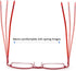 REAVEE 3 Pack Slim Pen Reading Glasses Small Tube Stylish Readers for Women Men with Portable Clip Case, Black Red