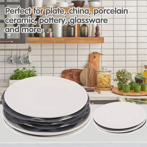 Soft Felt Plate Protectors, Set of 30 with 2 Different Sizes, Dish Protectors Pads for Cookware Storage