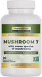 Nature's Lab Mushroom 7 Organic Blend, Supports Immune System and Cell Function, 90 Capsules (45 Servings)
