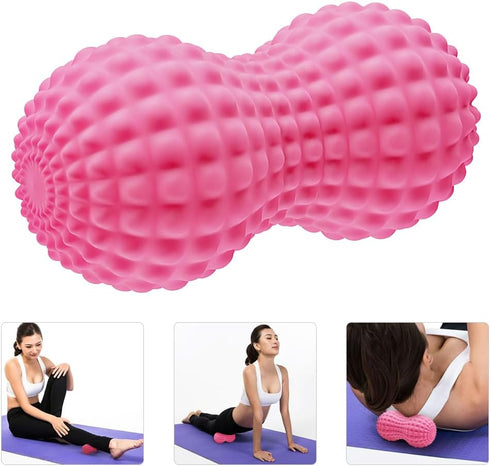 SELEWARE Peanut Massage Ball, Peanut Double Lacrosse Massage Roller Ball for Back Neck Shoulder Spine Legs Hips, Deep
