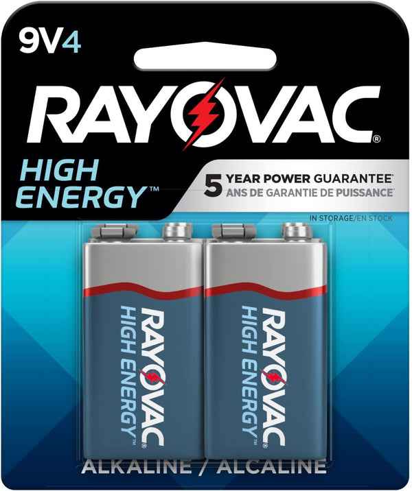 Rayovac 9V Alkaline Batteries, 4 Count