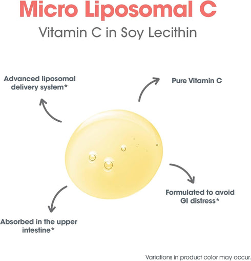 Allergy Research Group Micro Liposomal C, 1000mg Supplement, Liquid Vitamin C, 4 Fl Oz