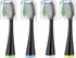 Replacement Toothbrush Heads for Waterpik Complete Care 5.0/9.0 (CC-01/WP-862), 4 Count, Black with Covers