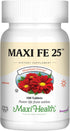 Maxi Health Iron Supplement for Women & Men, Gentle Iron 25 mg, Non-Constipating, 100 Tablets