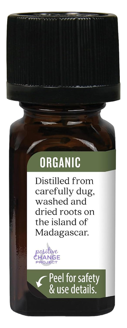 Aura Cacia Certified Organic Pure Vetiver Essential Oil - 0.25 fl. Oz
