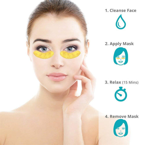 Jakuva 30 Pairs Eye Masks, Under Eye Patches for Puffy Eyes, Dark Circles & Wrinkles, Gel Moisturizing