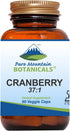 Pure Mountain Botanicals Cranberry Capsules - Kosher Vegan Supplement with 400mg Cranberry Concentrate