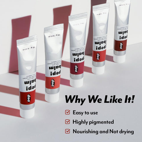 I'M MEME Lip and Cheek Tint - PepBalm 001 Recharger, Liquid Blush with Shea Butter, Travel-Friendly, 0.52 Oz
