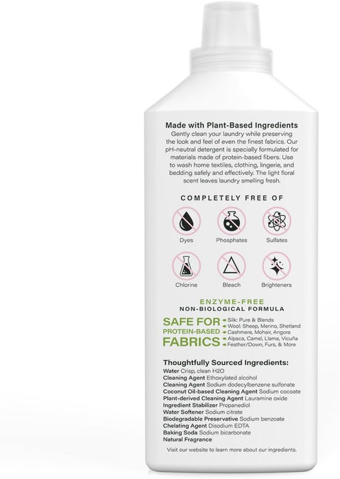 Heritage Park Silk & Wool Spring Magnolia Floral Scent Laundry Detergent, pH-Neutral, Enzyme-Free, 32 fl oz, Up to 64