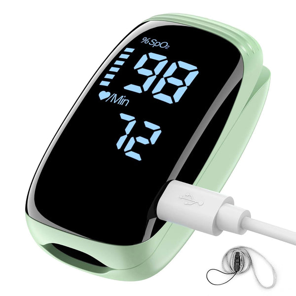 Finger Pulse Oximeter, Fingertip Blood Oxygen Saturation with Pulse Monitor Rechargeable, Accurate