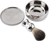 Men's Shaving Brush Set, Professional Shaving Tool Kit with Alloy Mug Bowl and Faux Hair Brush