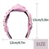 Pink Knotted Headband for Women Girls, Cute Flower Sparkle Rhinestone Floral Jeweled Twisted Hairband Fashion