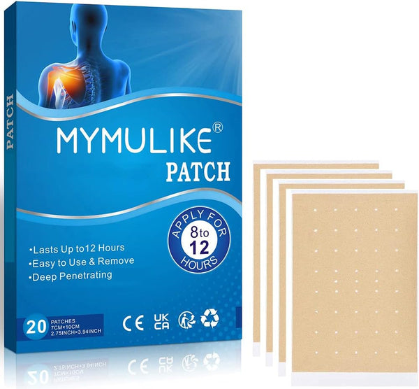20 Pcs MYMULIKE Heat Patch, Fast-Acting for Knee, Back, Neck, Shoulder
