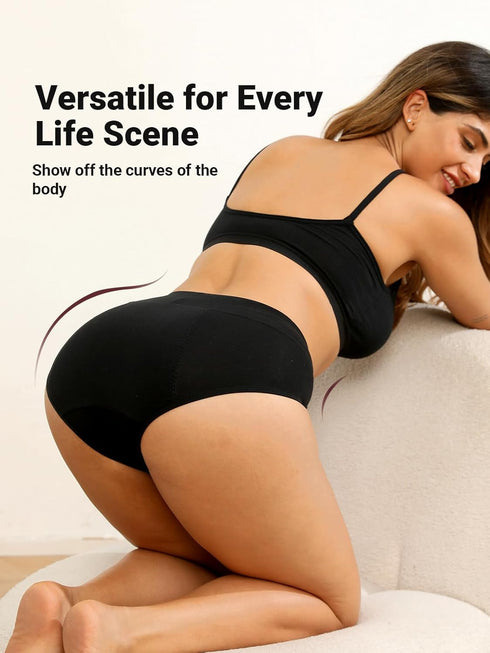 Quick Dry Incontinence Underwear for Women - Stretch Hi-Waist Cotton Panties