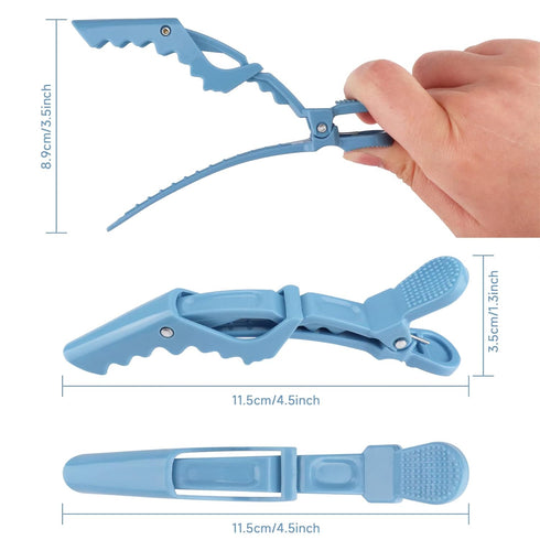 Plastic Non-Slip Hair Clips for Women, Professional Alligator Styling Clips (10PCS Macaroon)