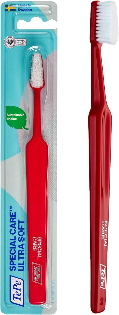 TePe Special Care Soft-Bristle Toothbrush for Sensitive Teeth and Gums, Post-Surgery Toothbrush