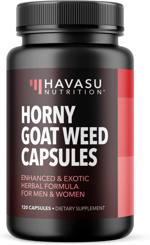 Horny Goat Weed for Men and Women | Extra Strength Performance Support with Maca Root Extract & Tongkat Ali & Muira Puama | Power, Performance and Energy Support | 2 Months Supply Herbal Supplement