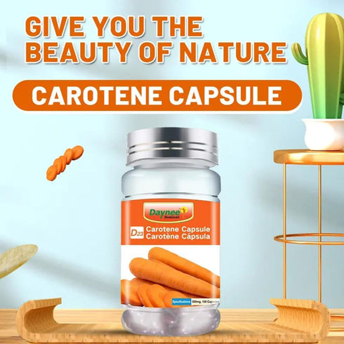 AIHIYO Carotene soft Capsule, 500mg Beta Carotene Supplement with 25000 IU, Support Healthy Skin and Eyes, 100 Count