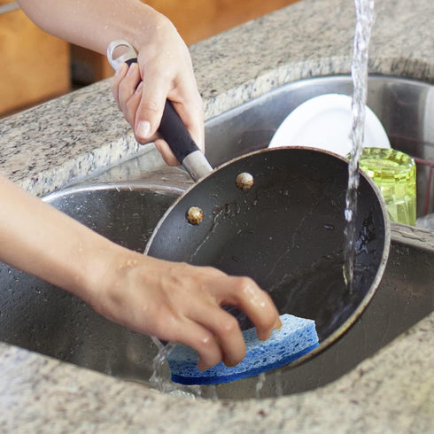 Pine-Sol Non Scratch Scrub Sponges, Double Sided Dish Scrubber, 2 Pack Kitchen Essentials for Cleaning