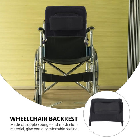 FOMIYES High Back Wheelchair Backrest Extension - Mesh Fabric Back Height Extender for Manual Wheelchairs, Comfortable