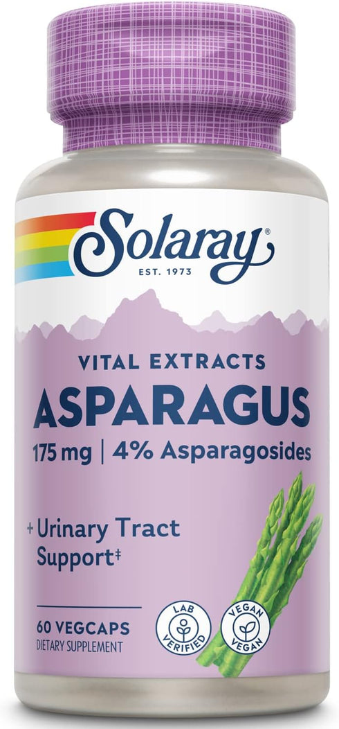 SOLARAY Asparagus Rhizome Extract, 175 mg w/Whole Root, 60 VegCaps