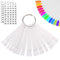 JASSINS 50 Pcs Nail Swatch Sticks with Ring, Numbered Tips for Nail Art Polish Practice