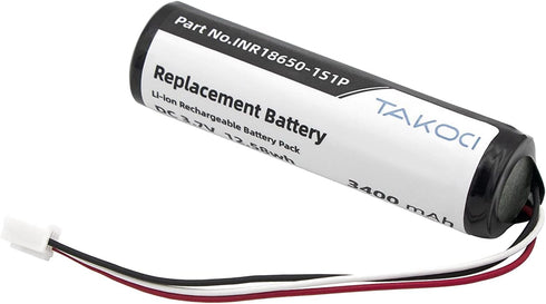 Replacement Battery for Theradome LH40 LH80 LH80 Pro, fits Part No INR18650-1S1P, 3.7V 3400mAh