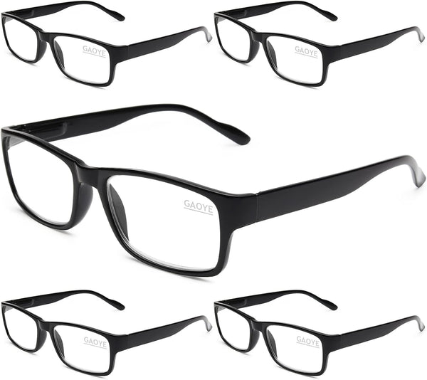 Gaoye Professional Reading Glasses for All Day Use - Computer Readers with Blue Light Protection Value Pack