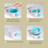 ARGOMAX Leak Proof Retainer Cleaner Case for Soaking Dentures, Denture Travel Case, White and Blue