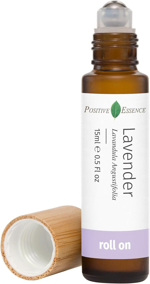Lavender Essential Oil Roll On, Pure Lavender & Jojoba Oil for Relaxation & Skin Application (15 mL)