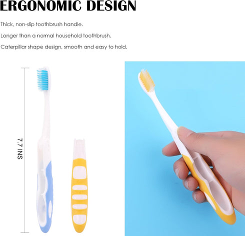 EasyHonor Travel Toothbrush Bulk, Folding Toothbrush with Medium Soft Bristles, for Hiking, Camping, Traveling, School