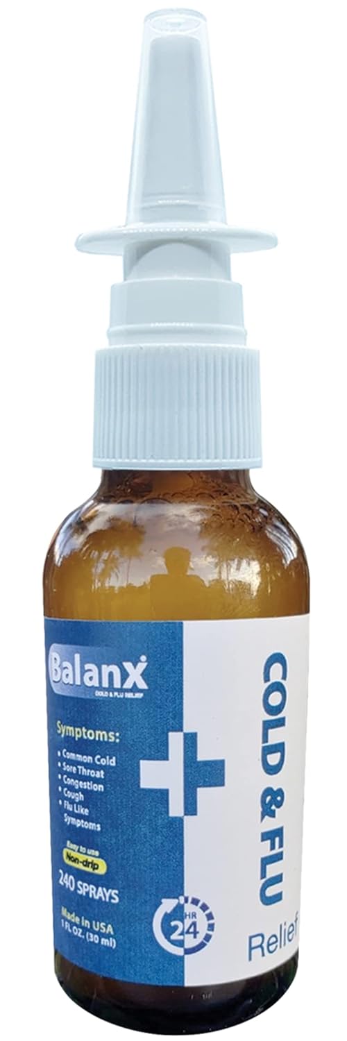 BalanX Cold & Flu Relief - Helps Eliminate Virus, Cough, Sinus, Mucus, Sore Throat, Made in USA