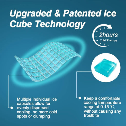 Ice Pack for Knee After Surgery - 2 Hours Long Lasting Cold Therapy Flexible Wrap for Knee Injuries, Pain Relief, Green