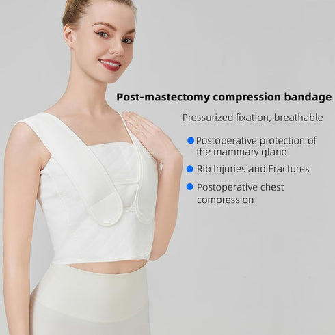 TIERSINI Compression Post Mastectomy without Reconstruction, Post Breast Surgery Compression Bandage, Minimally
