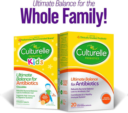 Culturelle Probiotics Ultimate Balance Probiotic, 20 Count - Capsules to Restore Good Bacteria During Antibiotic Use
