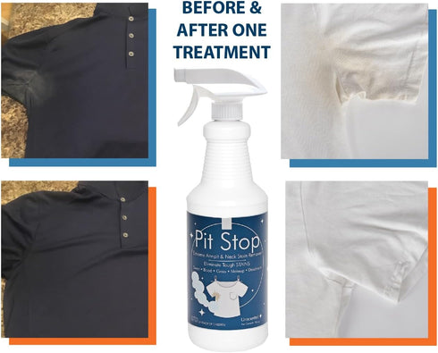 Sanco Industries 32 Pit Stop - Sweat Stain & Deodorant Stain Remover, Multi-Stain & Multi-Purpose Formulated Spray