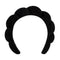 Women Spa Headband for Washing Face, Puffy Sponge Headbands for Skincare and Makeup Removal, Black