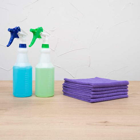 Restaurantware Clean Tek Professional Cleaning Cloths, 16 x 16 Inch, 10 Lint Free Microfiber Towels