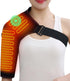 WOOLALA Heated Shoulder Brace with Massager Portable Electric Heating Pad for Shoulder Pain