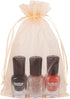 HRX Package 100pcs Blush Peach Organza Bags, 4 x 6 inch Mesh Drawstring Jewelry Pouches for Wedding Party Favor