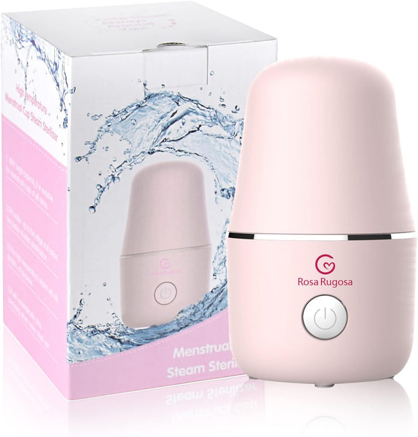 ROSA RUGOSA Menstrual Cup Sterilizer, Steamer Cleaner 3-in-1 for Cleans, Dries, and Stores Your