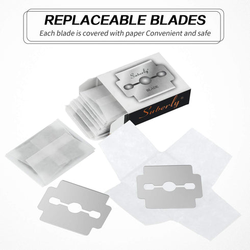 Mudder 120 Pieces Stainless Steel Callus Shaver Replacement Blades - Foot Care Tool for Removing Callus