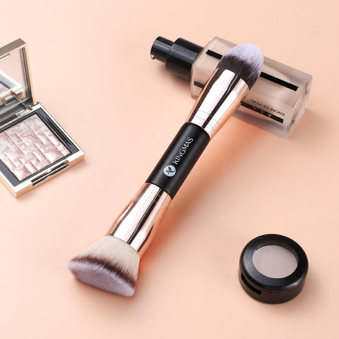 KINGMAS Foundation Makeup Brush, Double-Ended Makeup Brushes Angled/Tapered Top for Blending Liquid Powder, Concealer Cream Cosmetics, Blush brush