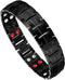 Feraco Magnetic Bracelets for Men: Titanium Steel with Double Rows and Effective 4 Elements Stones