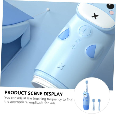 Healeved Electric Toothbrush Colorful Sonic Vibrating Tooth Brush for Replacement Heads Pediatric Oral Care Tool