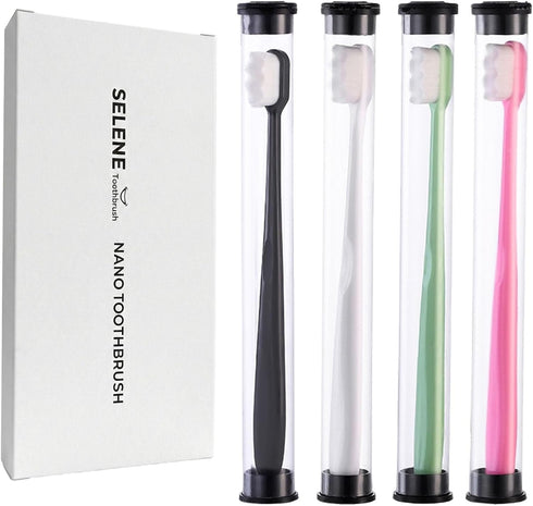 Selene Toothbrush Nanobrush Toothbrush, 12,000 Ultra Soft Bristles - Micro Manual Toothbrush for Sensitive