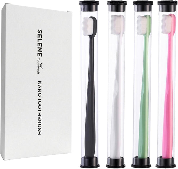 Selene Toothbrush Nanobrush Toothbrush, 12,000 Ultra Soft Bristles - Micro Manual Toothbrush for Sensitive