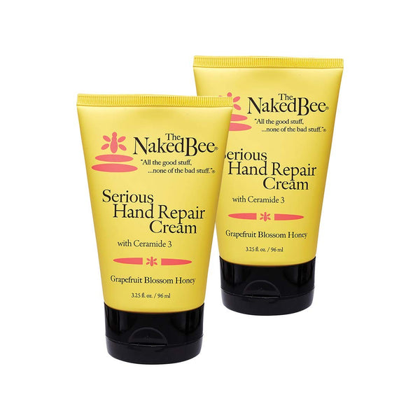 The Naked Bee Grapefruit Blossom Honey, Ceramide 3 Serious Hand Repair Cream Lotion, 2 Pack