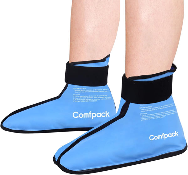 Foot Ankle Ice Pack Wrap, 2 Packs Reusable Gel Ice Pack for Foot After Surgery, Pain Relief for Plantar Fasciitis,