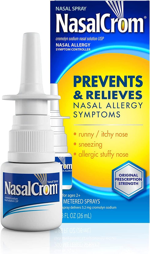 NasalCrom Allergy Symptom Controller Nasal Spray | 200 Sprays | .88 FL OZ